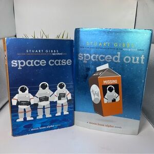Space Case and Spaced Out Book Set by Stuart Gibbs- A Moon Base Alpha‎ Novel